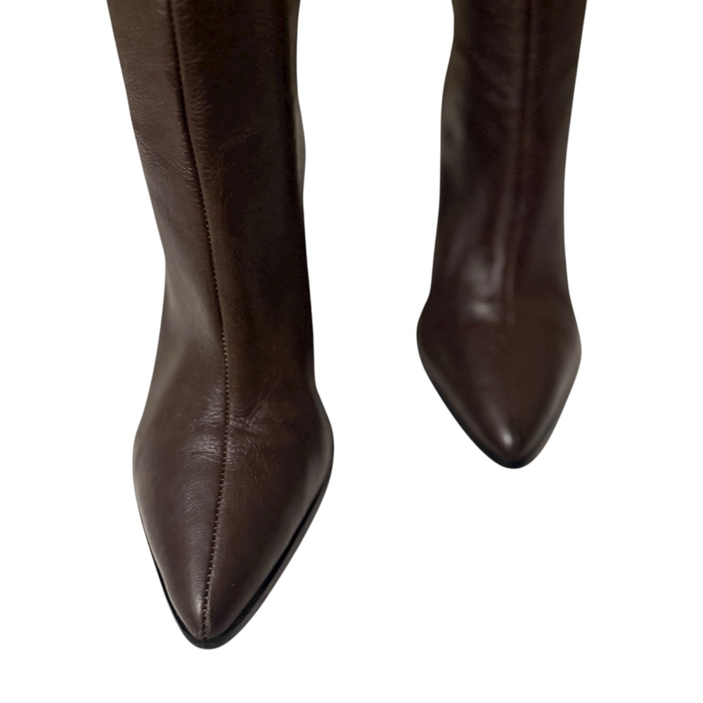SCHUTZ Women's Valy Pull-On High Heel Over-the-Knee with a fine chain design. - Picture 4 of 16